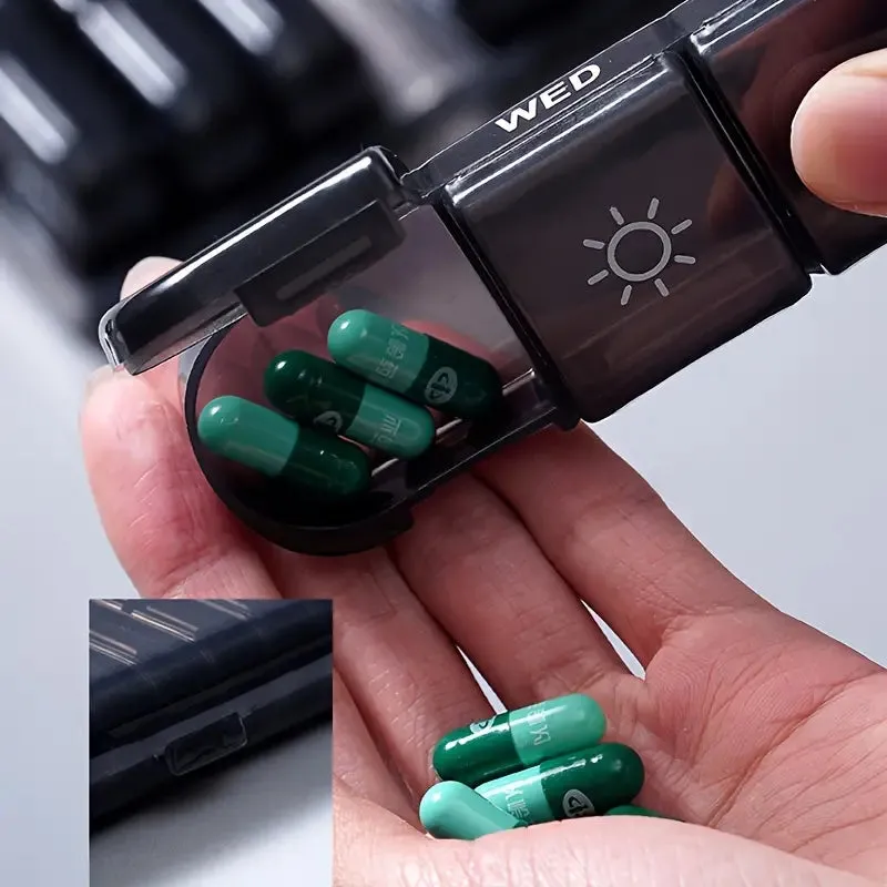 Colour Portable 7 Days Pill Storage Box