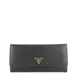 Continental Logo Saffiano Leather Wallet with Insert