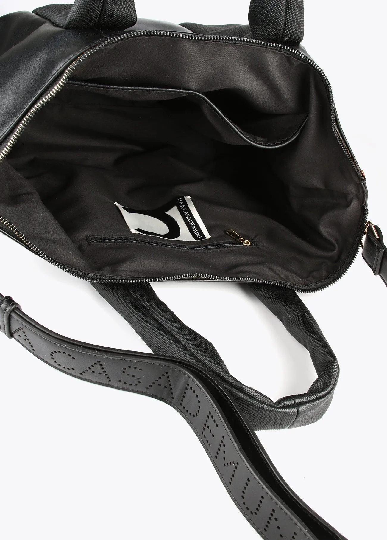 Contrast textured bowling bag