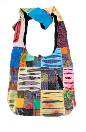 Cotton Patchwork Flower Print Tassel Zipper