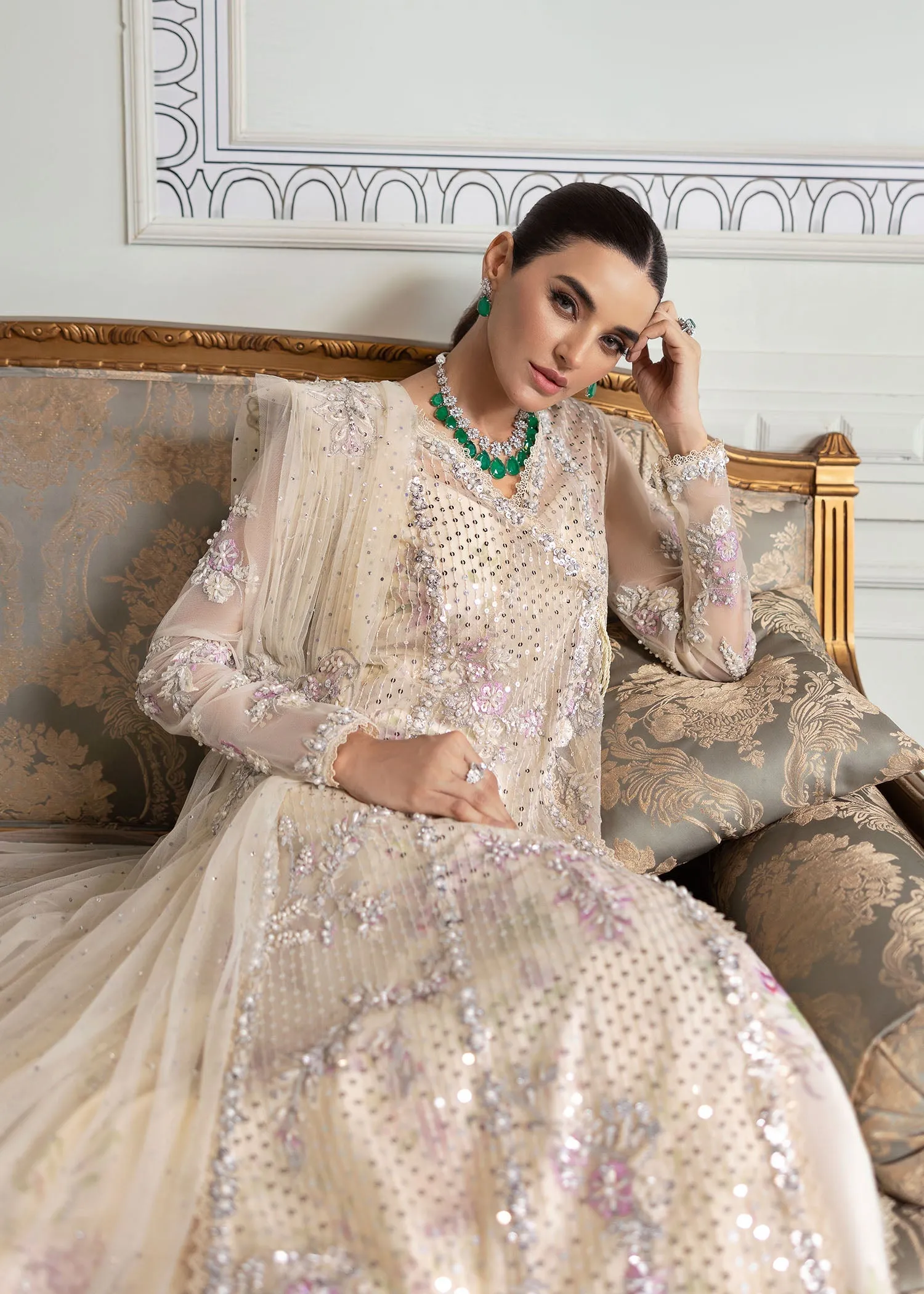 CRIMSON X SAIRA SHAKIRA UNSTITCHED WEDDING '24 D#04 (A Swarovski Affair)