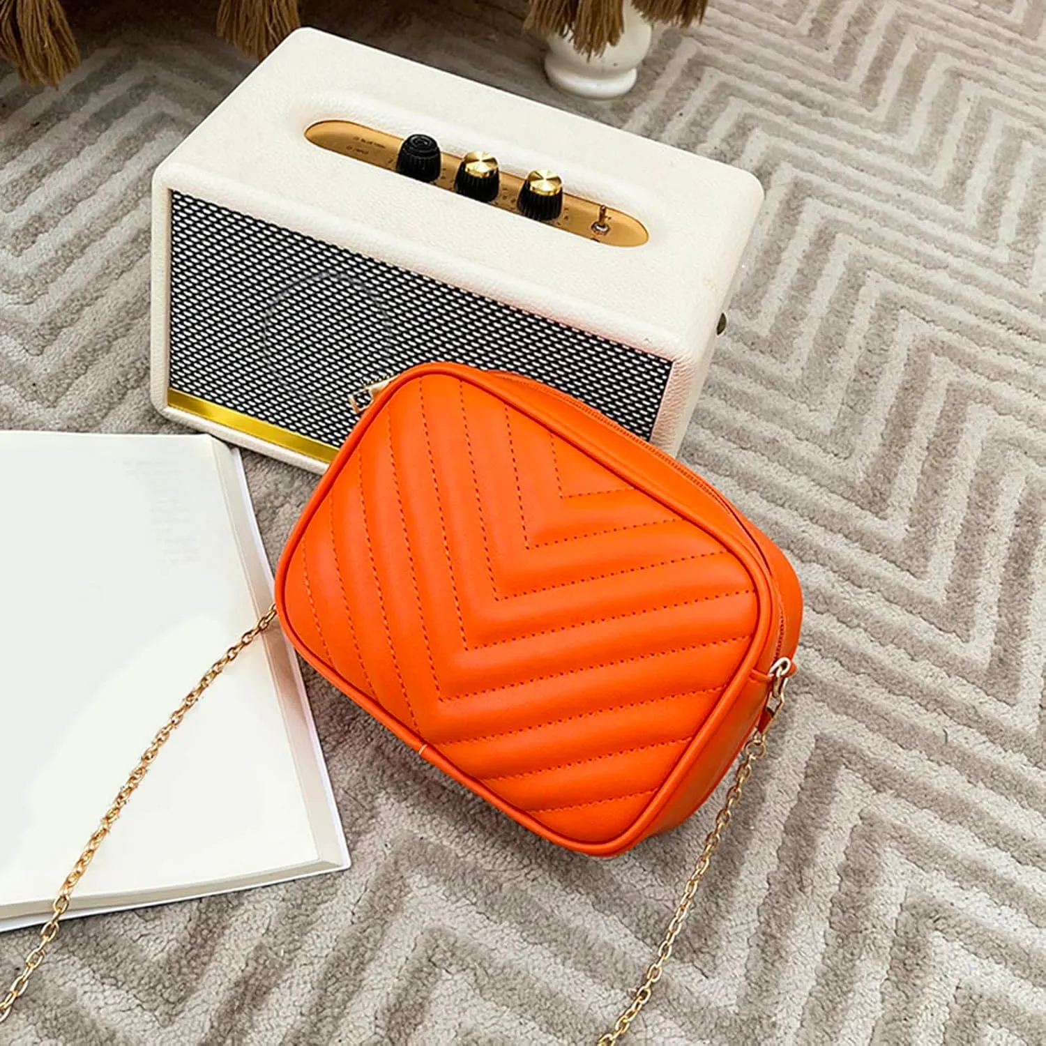 Crossbody Bag for Women Women Messenger Bag Fashion Simple Trend Chain Shoulder Purse Practical