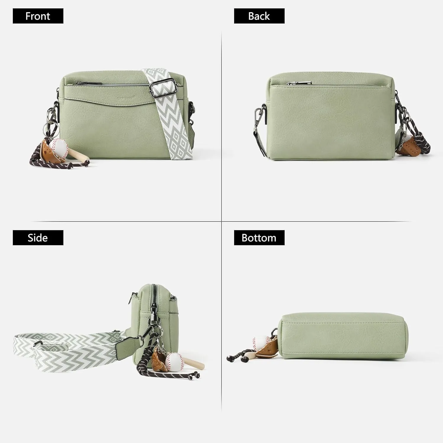 Crossbody Purses, Simple Fashion Crossbody with Removable Shoulder Strap, Multi-Pocket Crossbody Bags for Women
