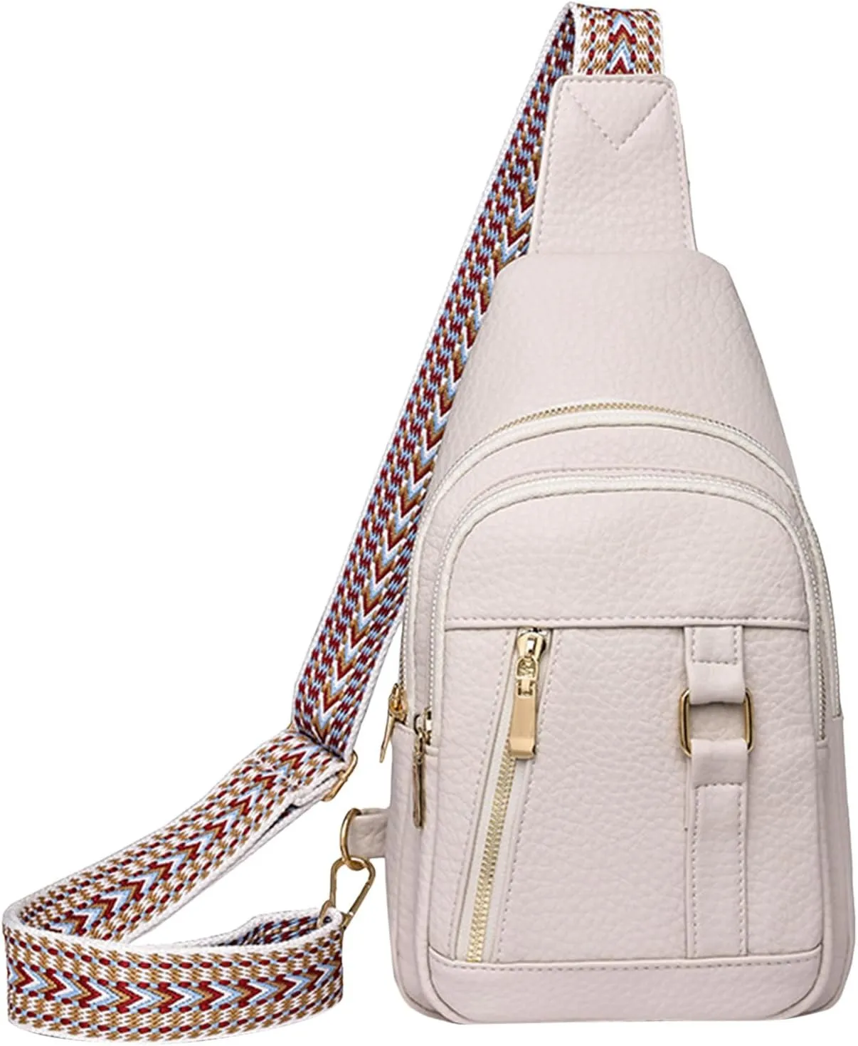Crossbody Sling Bags for Women 2024 New Upgrade Leather Crossbody Fanny Packs for Women,trendy Chest Bag Backpack with Adjustable Strap,cross Body Bag for Hiking Outdoor Sports Travel