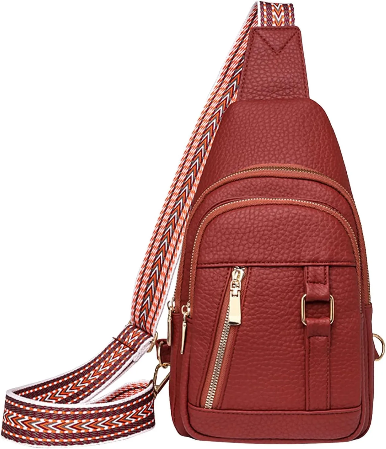 Crossbody Sling Bags for Women 2024 New Upgrade Leather Crossbody Fanny Packs for Women,trendy Chest Bag Backpack with Adjustable Strap,cross Body Bag for Hiking Outdoor Sports Travel