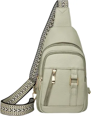 Crossbody Sling Bags for Women 2024 New Upgrade Leather Crossbody Fanny Packs for Women,trendy Chest Bag Backpack with Adjustable Strap,cross Body Bag for Hiking Outdoor Sports Travel