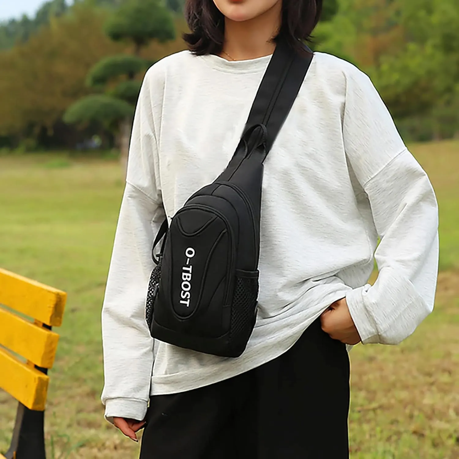 Crossbody Small Sling Backpack for Women Men Anti Theft Crossbody Bags for Women Stylish Versatile Bag(BK2)