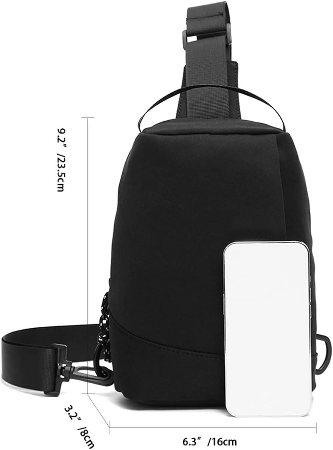 Crossbody Small Sling Backpack for Women Men Anti Theft Small Sling Bags for Women Stylish Versatile Bag(Black)