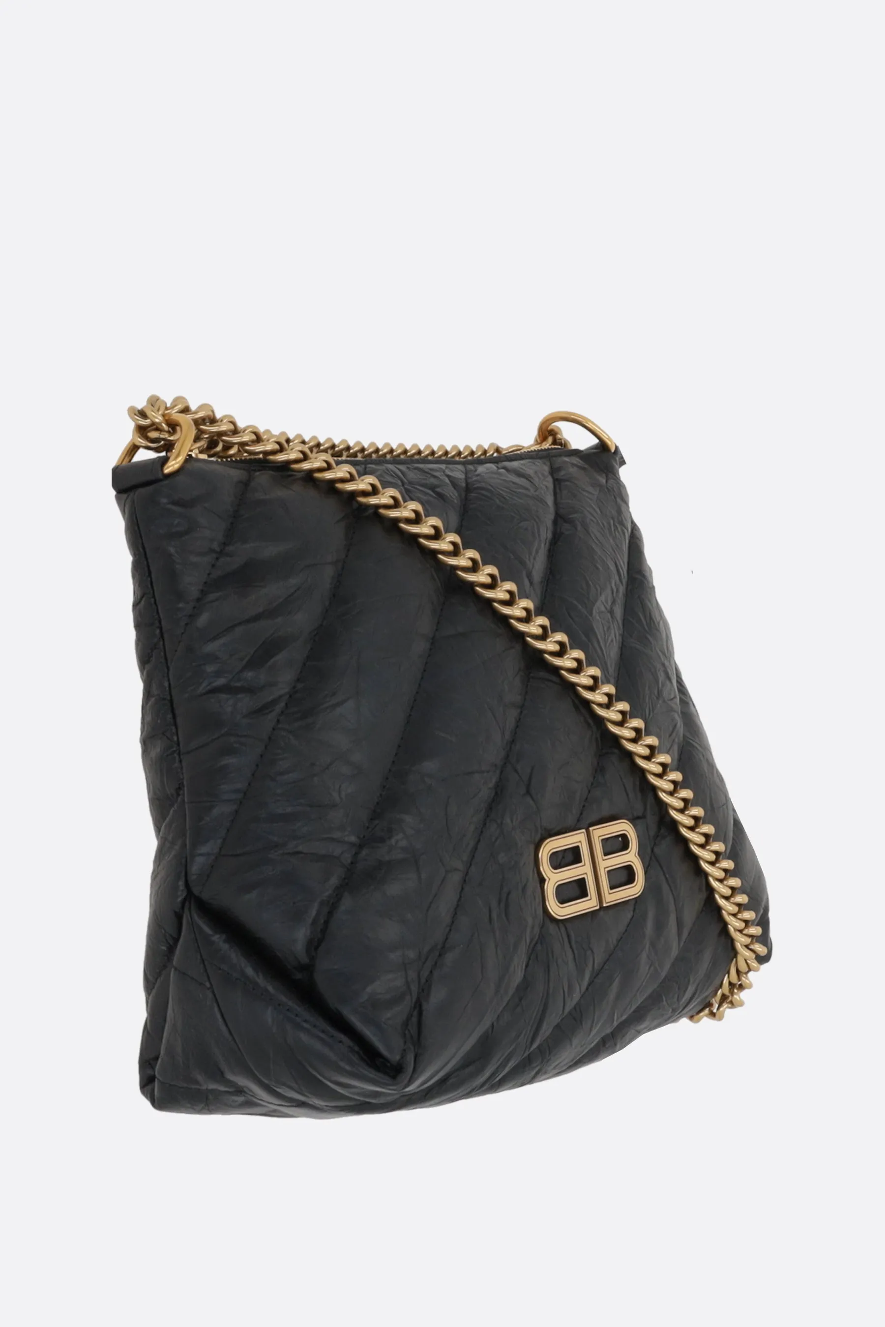 Crush Small Quilted Leather Hobo Bag