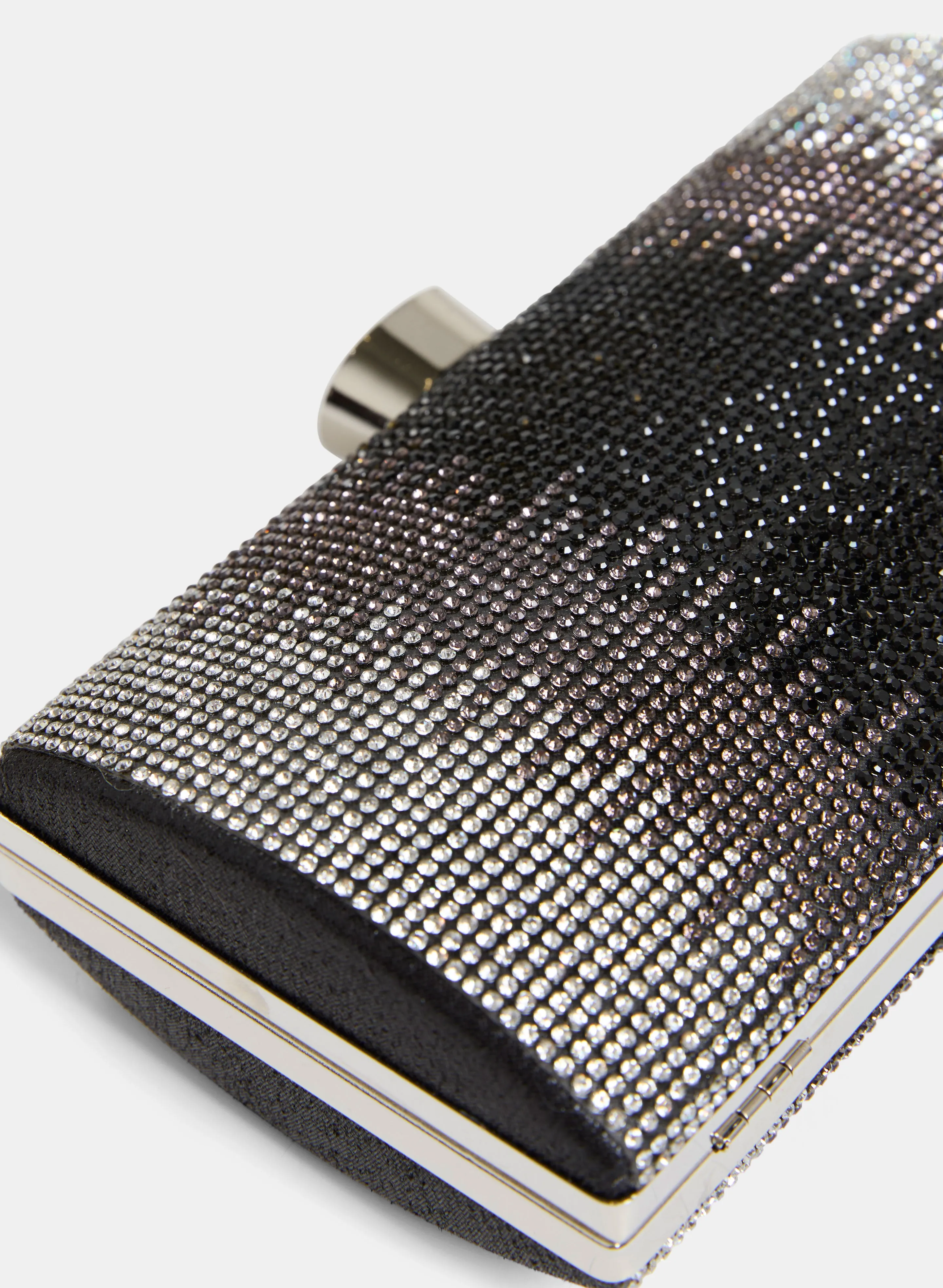Crystal Embellished Box Clutch