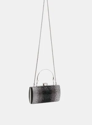 Crystal Embellished Box Clutch