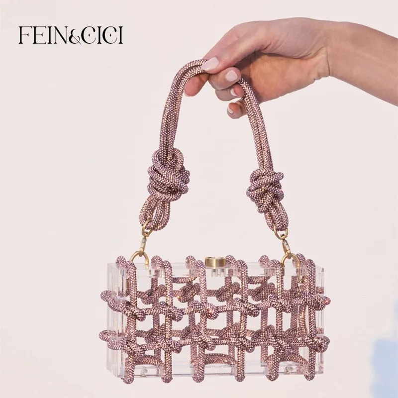 Crystal-Embellished Clutch