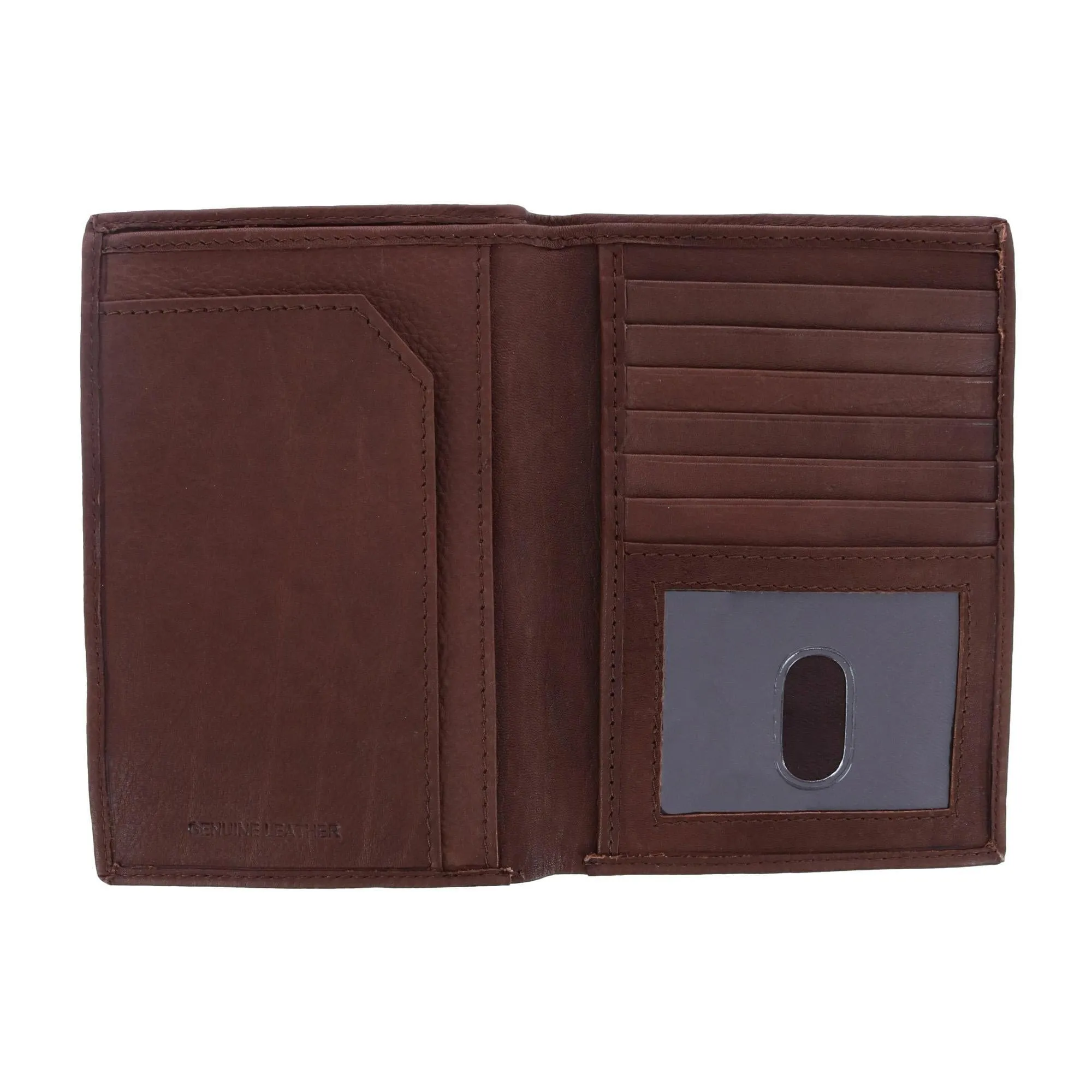 CTM® Men's Leather Hipster Wallet