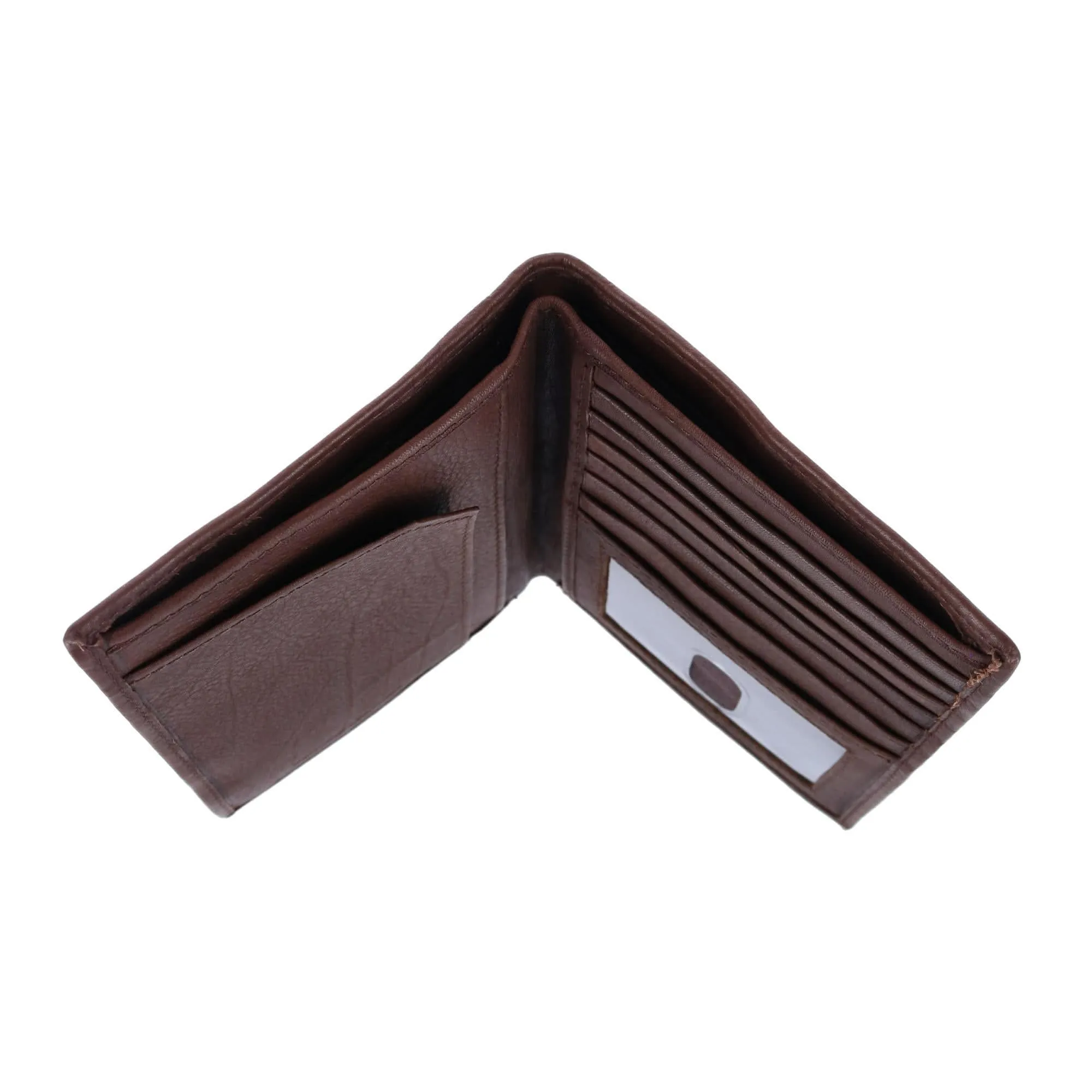 CTM® Men's Leather Hipster Wallet