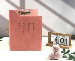 Custom Leather Portfolio, Vegan Leather Clipboard with Personalised Engravings, Fit for A4/Legal paper, Document Holder, School/ Office Gift