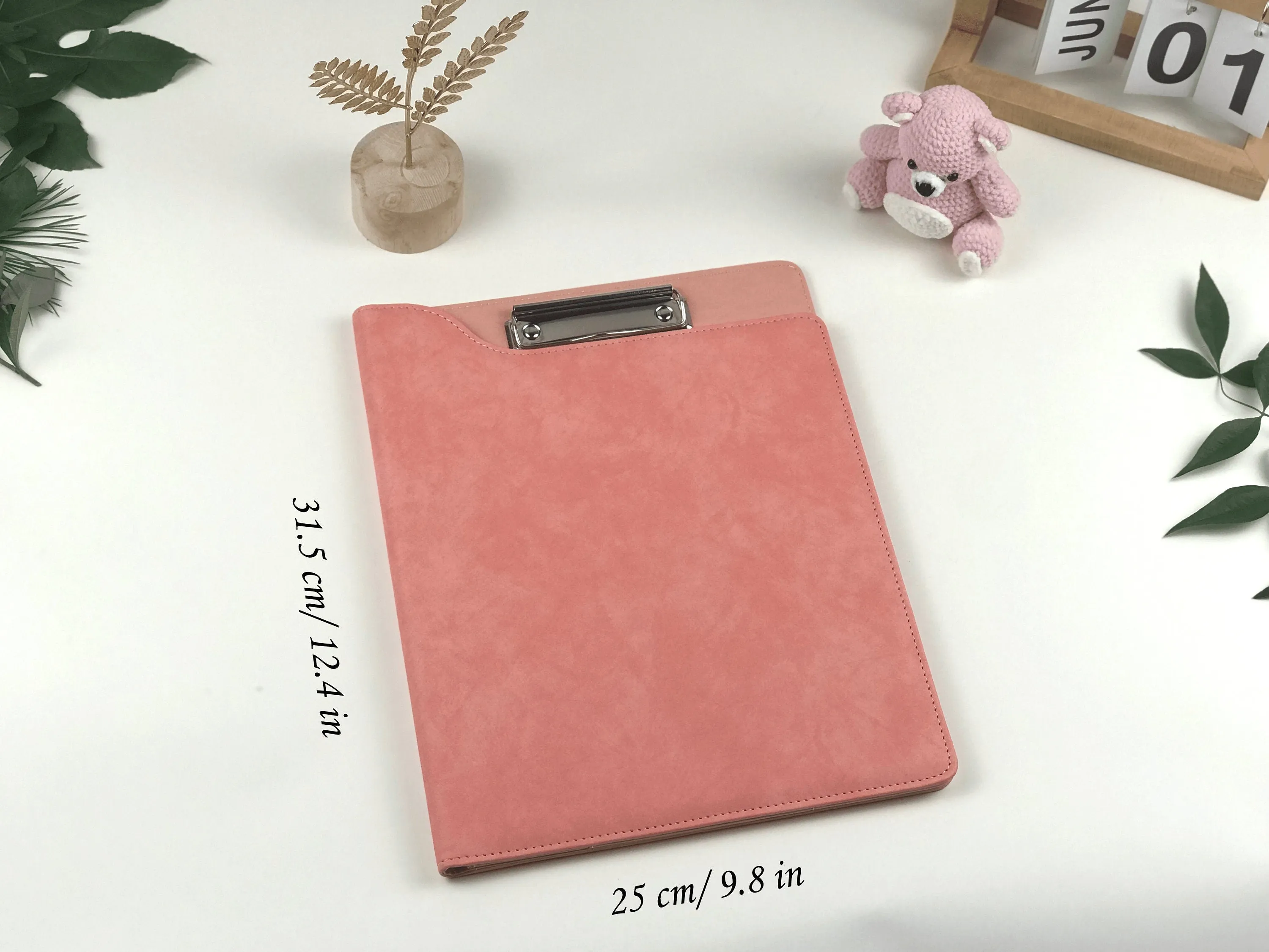 Custom Leather Portfolio, Vegan Leather Clipboard with Personalised Engravings, Fit for A4/Legal paper, Document Holder, School/ Office Gift