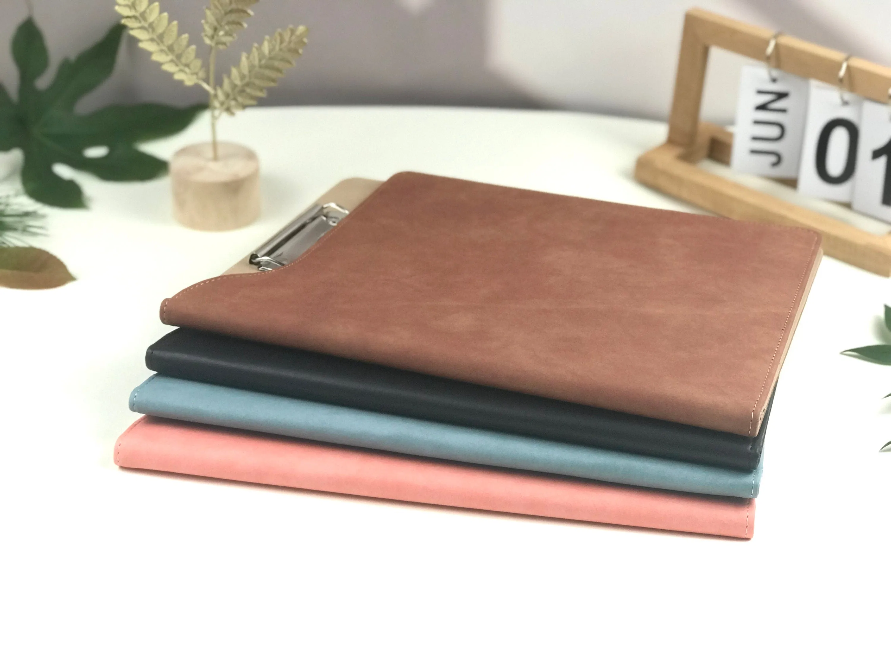 Custom Leather Portfolio, Vegan Leather Clipboard with Personalised Engravings, Fit for A4/Legal paper, Document Holder, School/ Office Gift