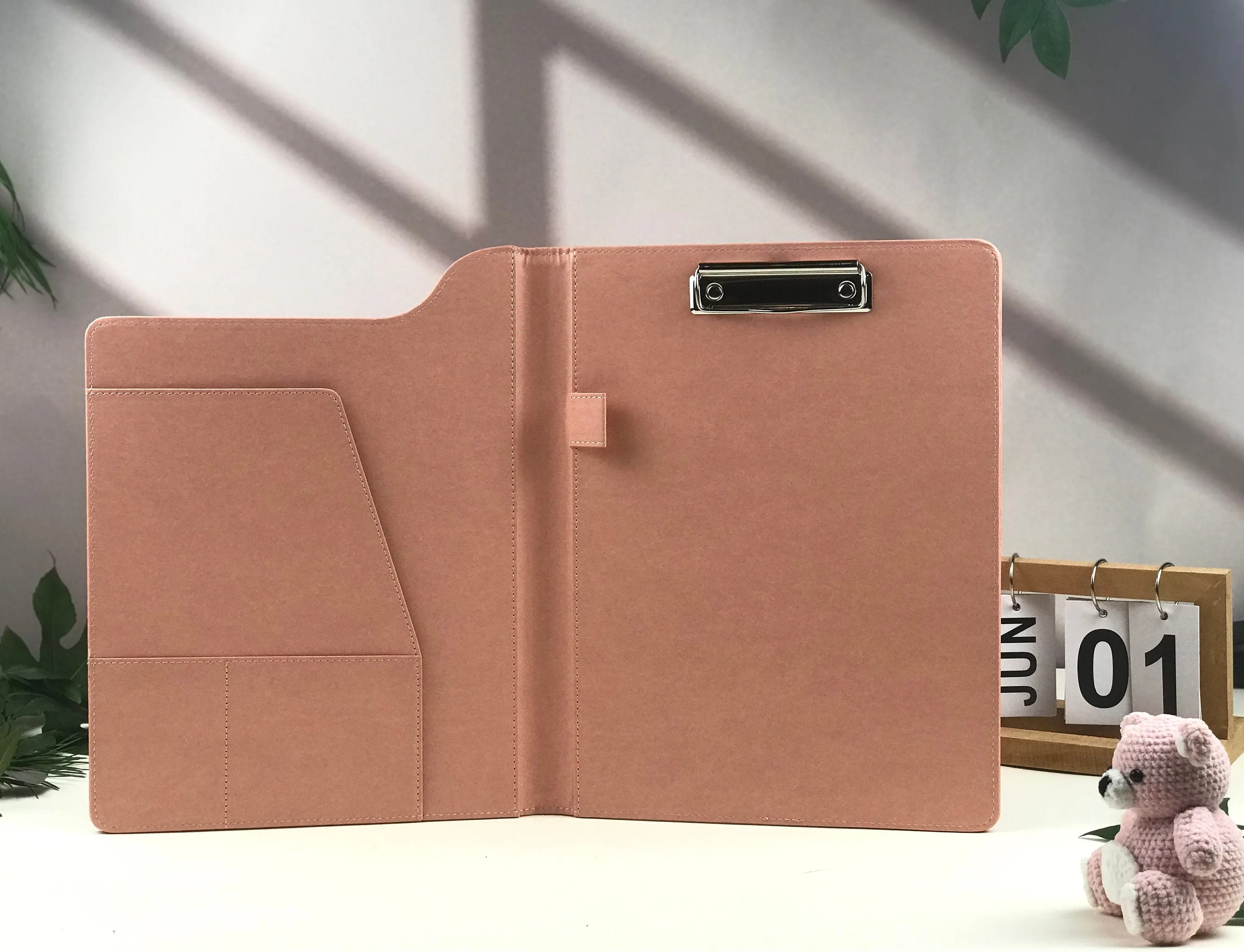 Custom Leather Portfolio, Vegan Leather Clipboard with Personalised Engravings, Fit for A4/Legal paper, Document Holder, School/ Office Gift