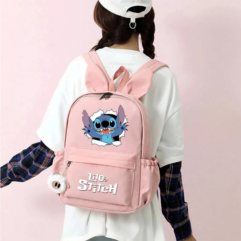 Cute Disney Lilo Stitch Backpack - Kids School Bag