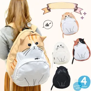 Cute Kawaii Cat Canvas Backpack AD0027
