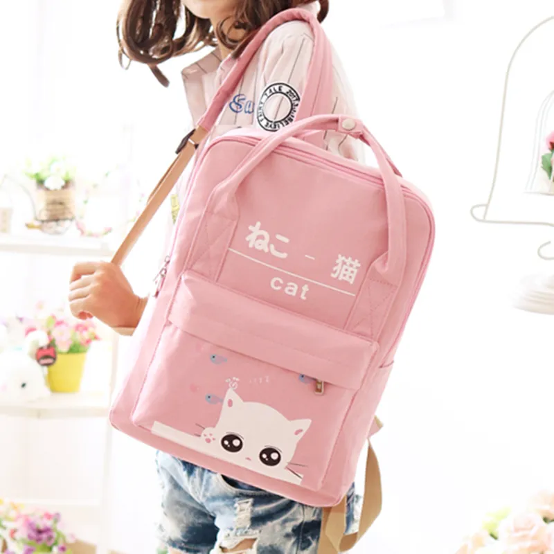 Cute Kawaii Students Cat Backpack AD0061