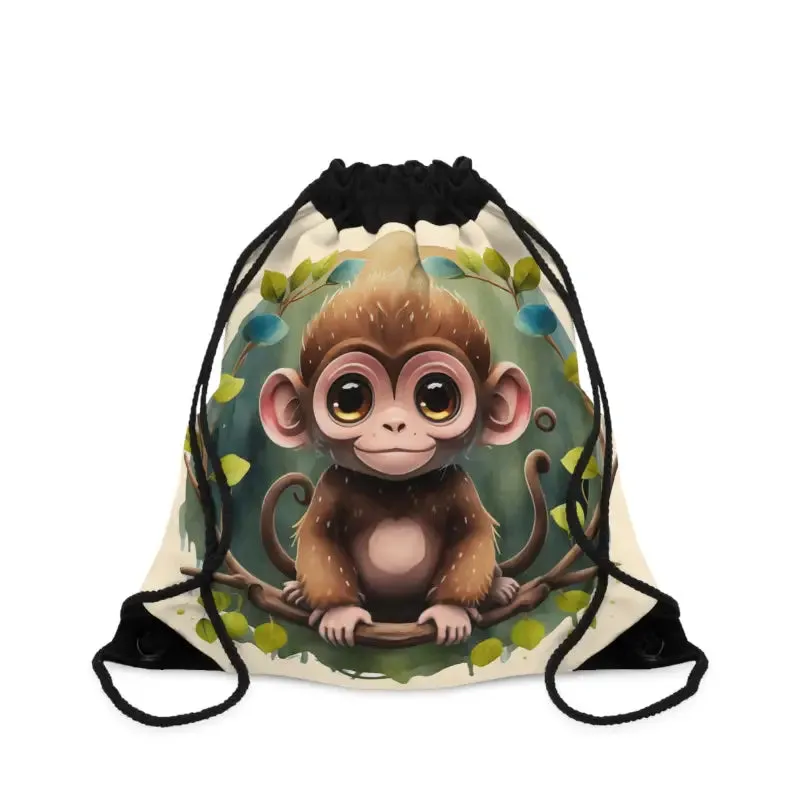 Cute Monkey Outdoor Drawstring Bag