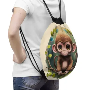 Cute Monkey Outdoor Drawstring Bag