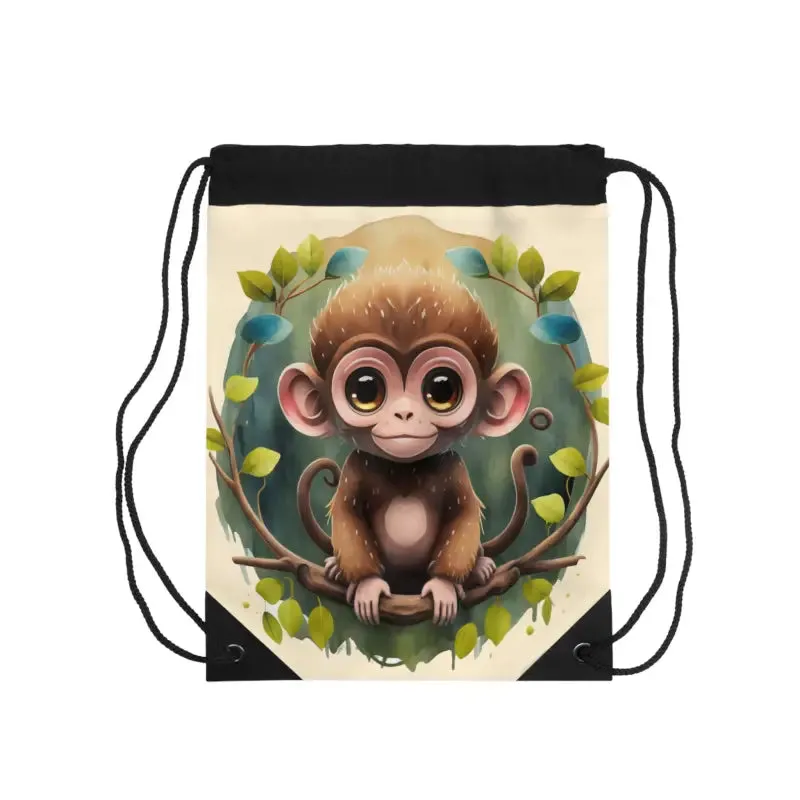 Cute Monkey Outdoor Drawstring Bag