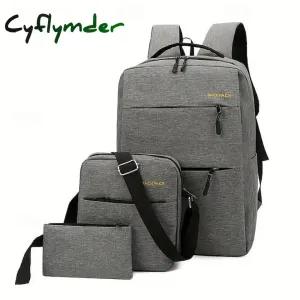 Cyflymder School Backpack Set Business Backpack Casual Bags Computer Backpacks Back to College Gifts Grey