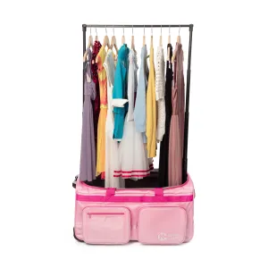 Dance Bag with Garment Rack - Cotton Candy Pink, Large 28"