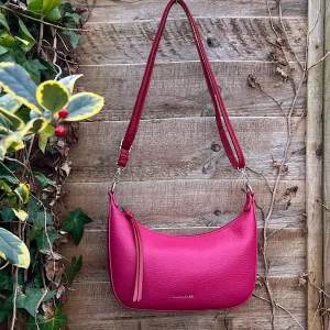 Dark Fuchsia Mini 'Matilda' Scoop Shoulder/Crossbody Bag