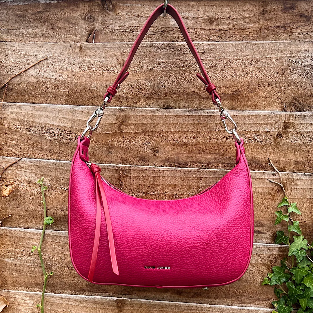 Dark Fuchsia Mini 'Matilda' Scoop Shoulder/Crossbody Bag