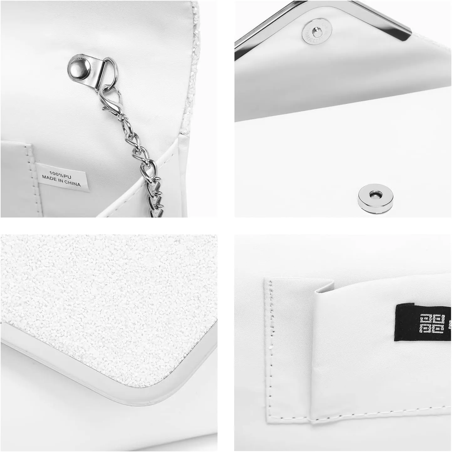 Dasein Women Evening Bags Formal Clutch Purses for Wedding Party Prom Handbags with Shoulder Strap and Glitter Flap