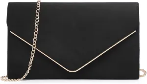 Dasein Women Faux Suede Evening Clutch Bags Formal Party Clutches Wedding Purses Cocktail Prom Clutches