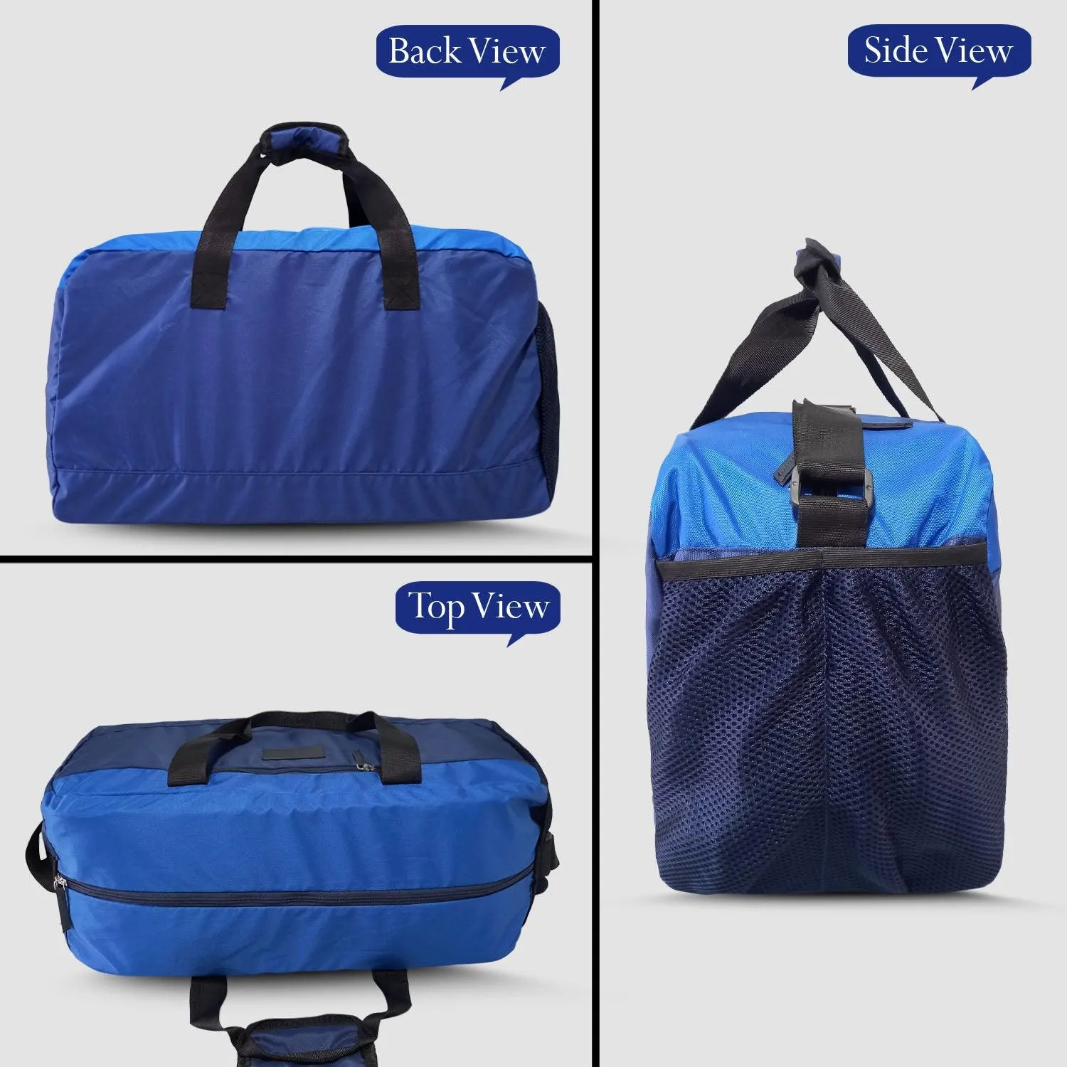Deeya Ballistic Nylon Large Size Unisex Travel Duffle Bag, Shoulder Weekender Bag (Blue)