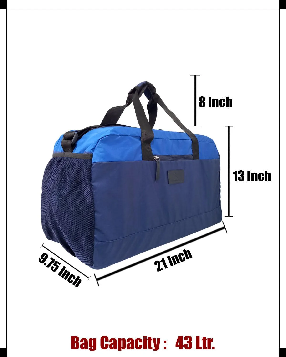 Deeya Ballistic Nylon Large Size Unisex Travel Duffle Bag, Shoulder Weekender Bag (Blue)