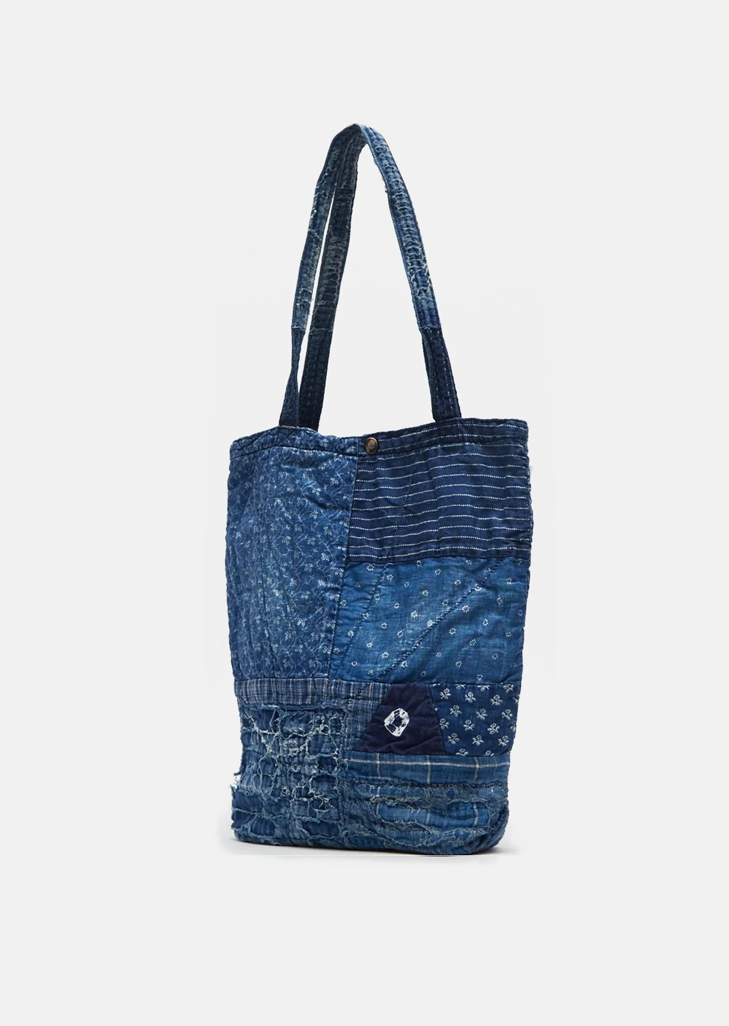 Denim Patchwork Tote Bag