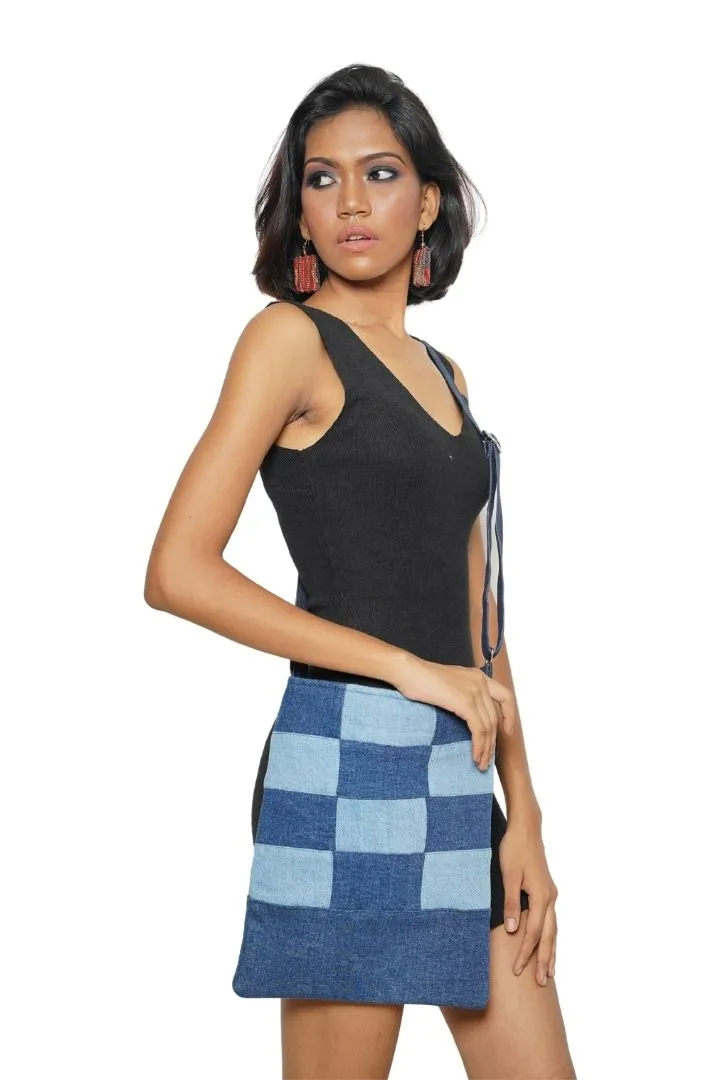 Denim Square Sling bag