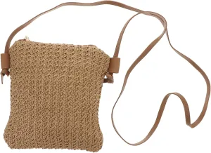 Diagonal Straw Bag Small Black Crossbody Purse Woven Purses for Women Black Purse for Women Shoulder