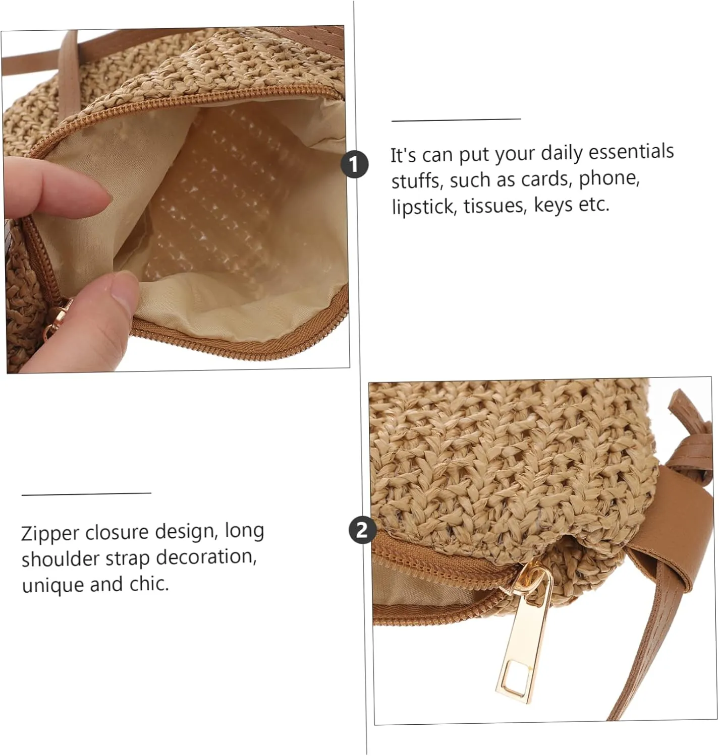 Diagonal Straw Bag Small Black Crossbody Purse Woven Purses for Women Black Purse for Women Shoulder