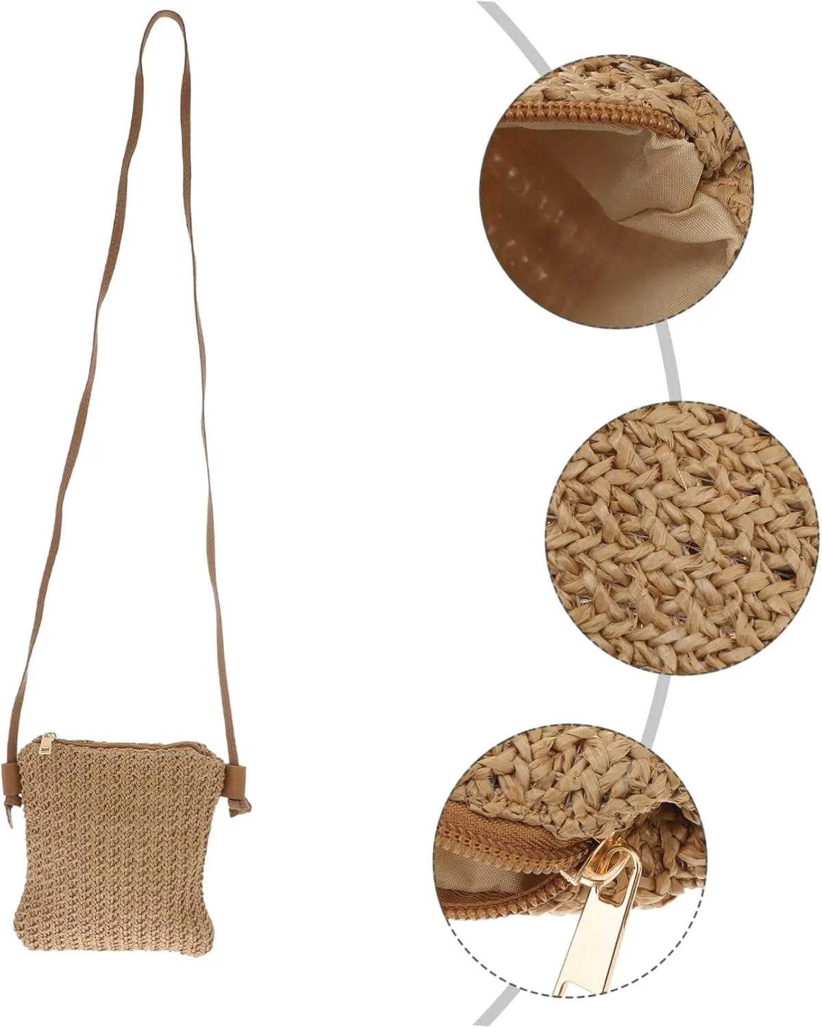 Diagonal Straw Bag Small Black Crossbody Purse Woven Purses for Women Black Purse for Women Shoulder