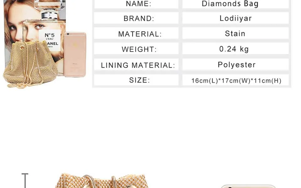 Diamonds Rhinestone Shoulder Bags