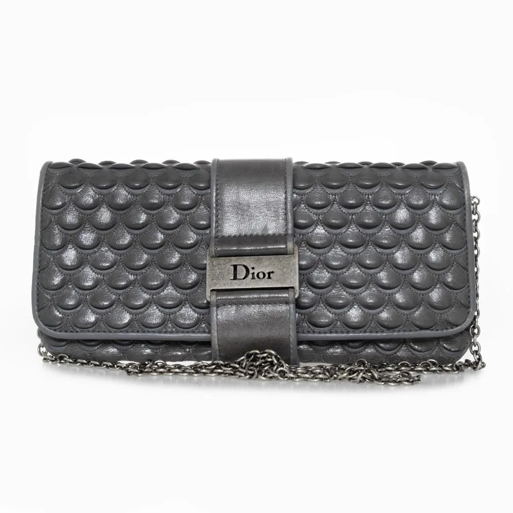 Dior Grey Leather Pochette - ASL1286