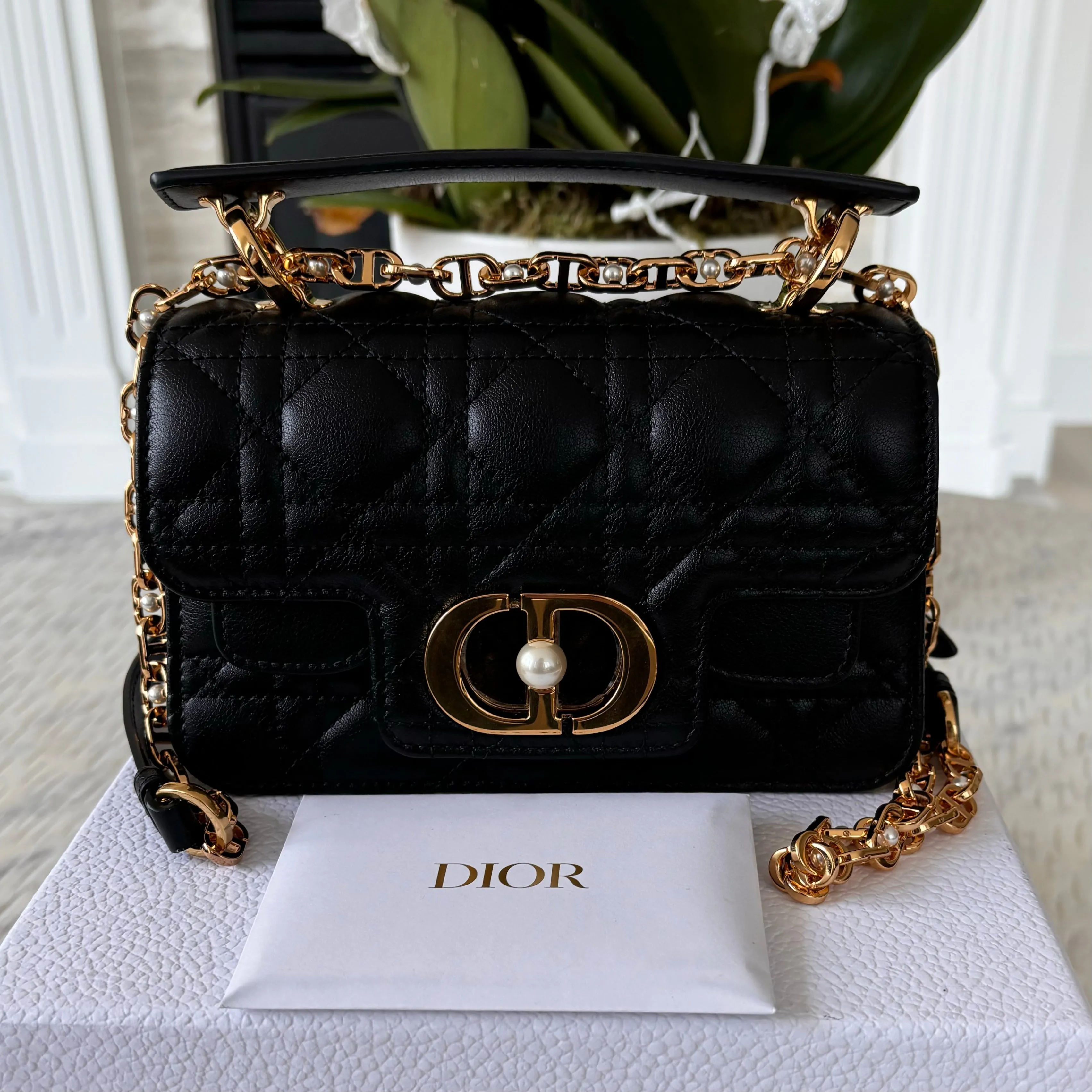 Dior Mini Dior Jolie Top Handle Bag Black