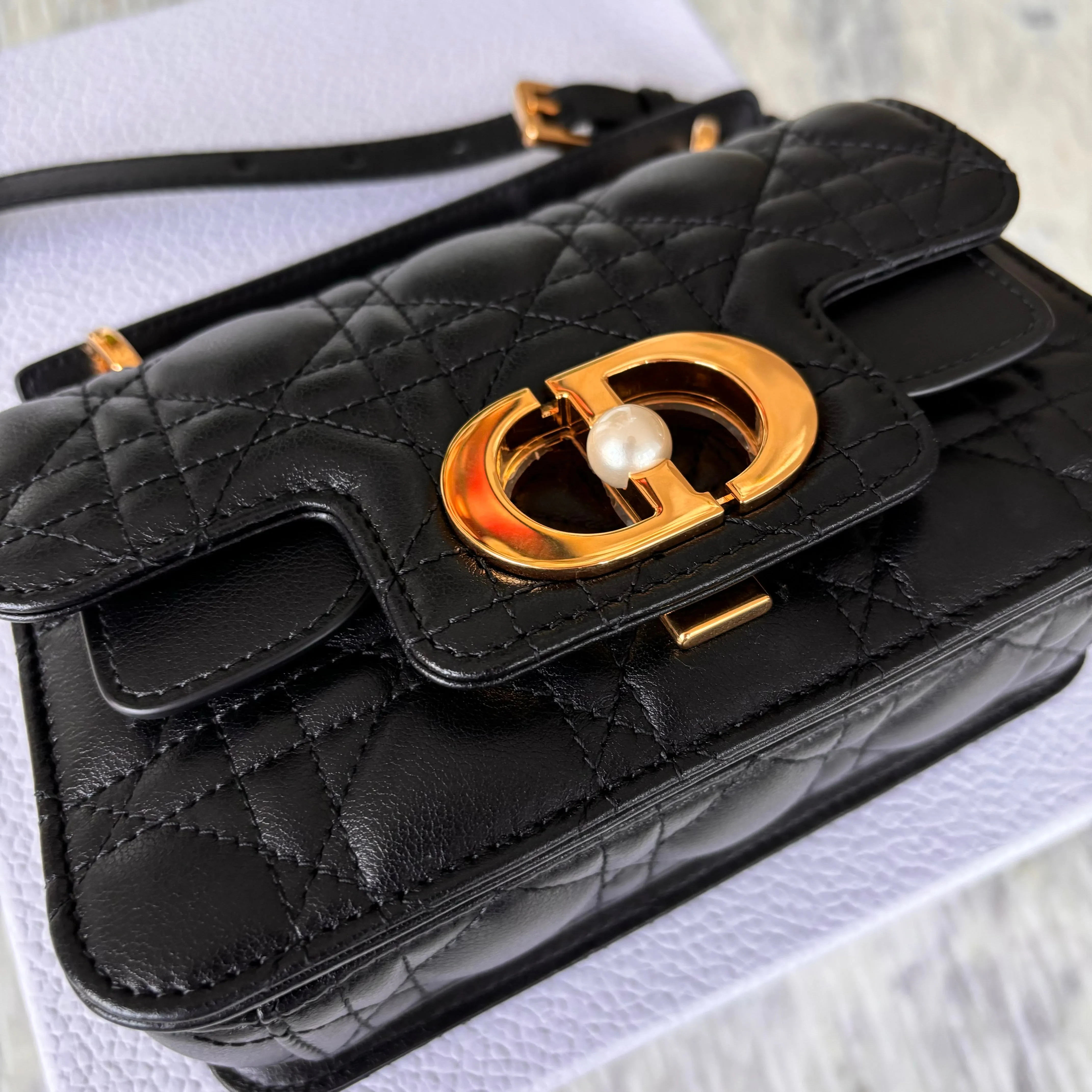 Dior Mini Dior Jolie Top Handle Bag Black