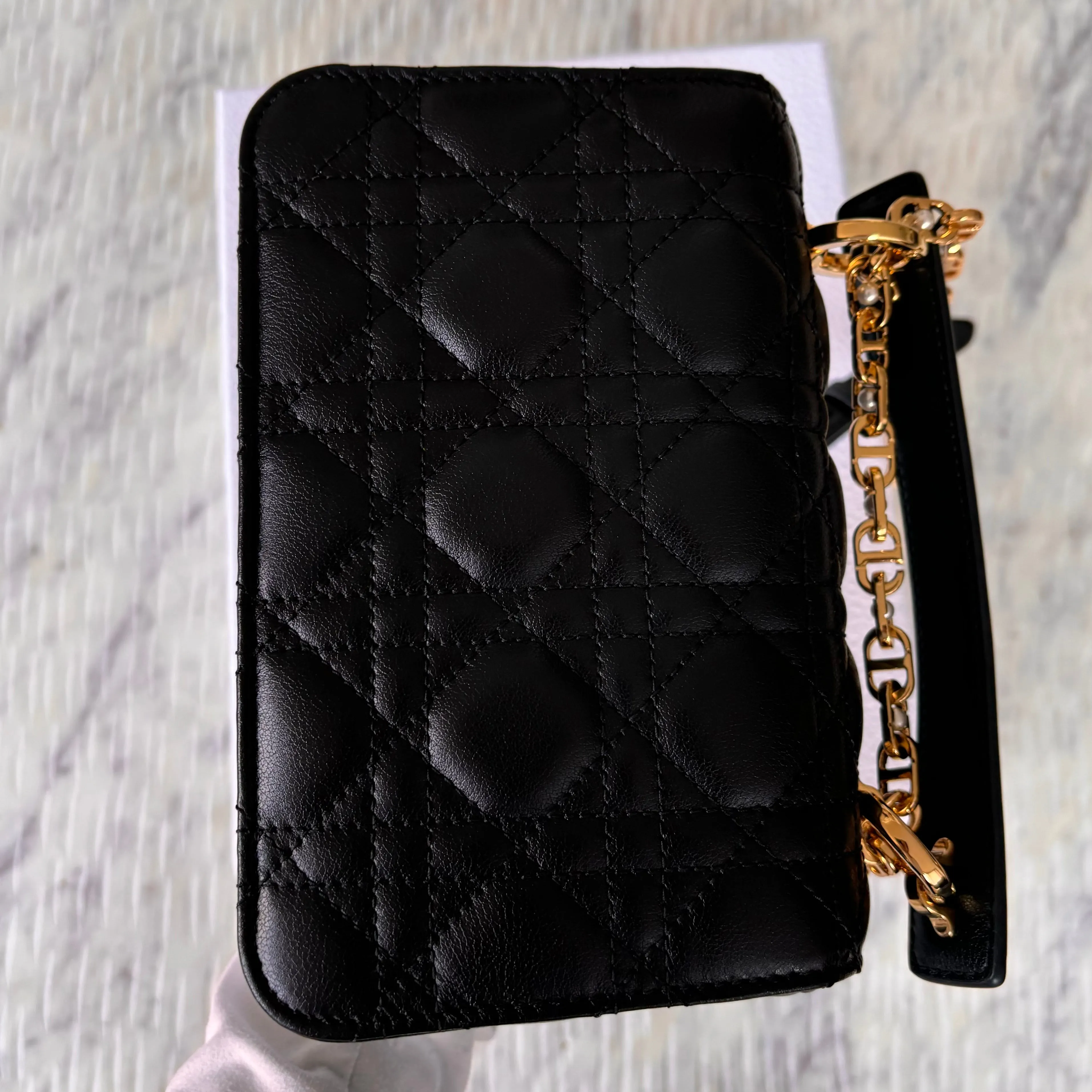 Dior Mini Dior Jolie Top Handle Bag Black