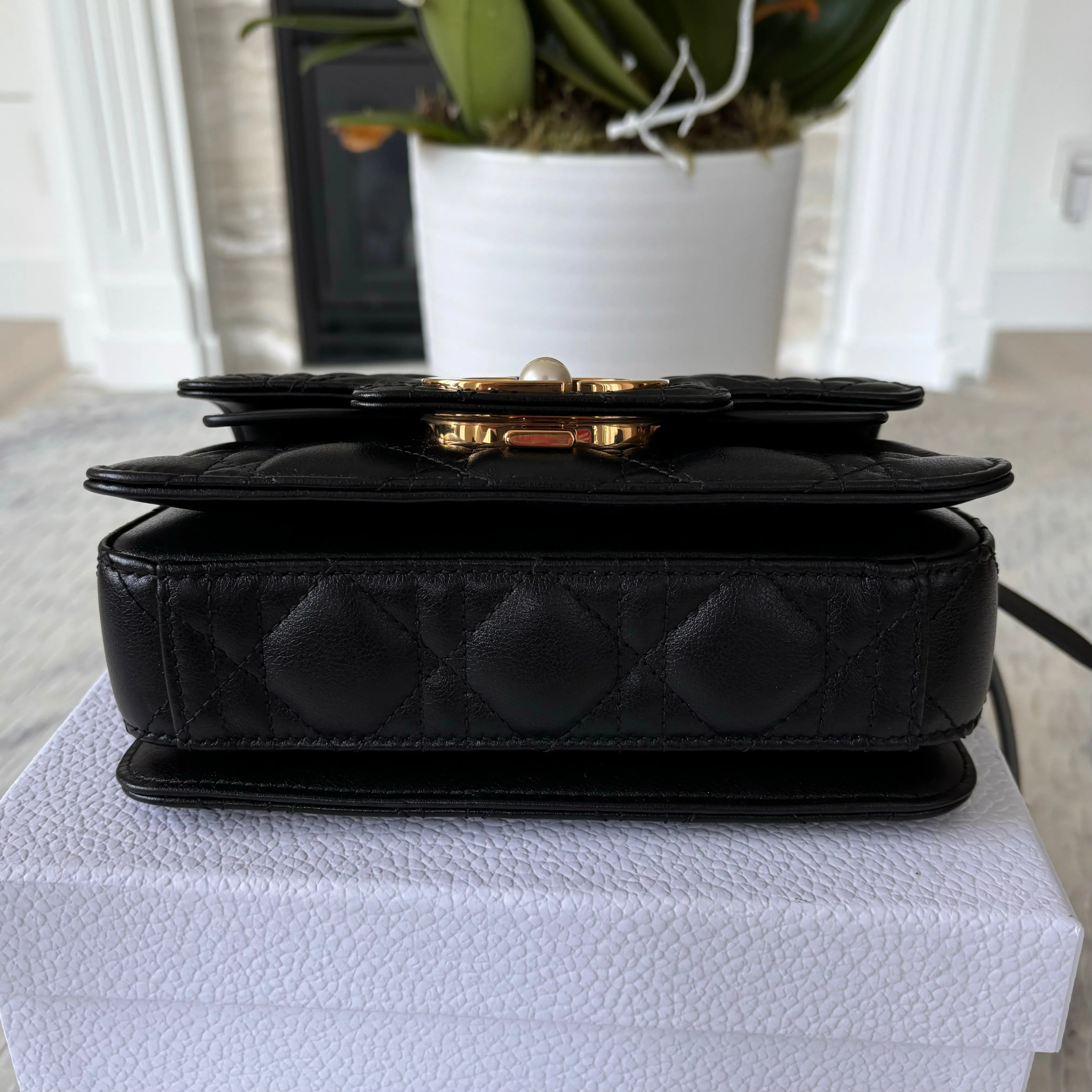 Dior Mini Dior Jolie Top Handle Bag Black