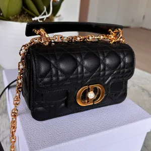 Dior Mini Dior Jolie Top Handle Bag Black