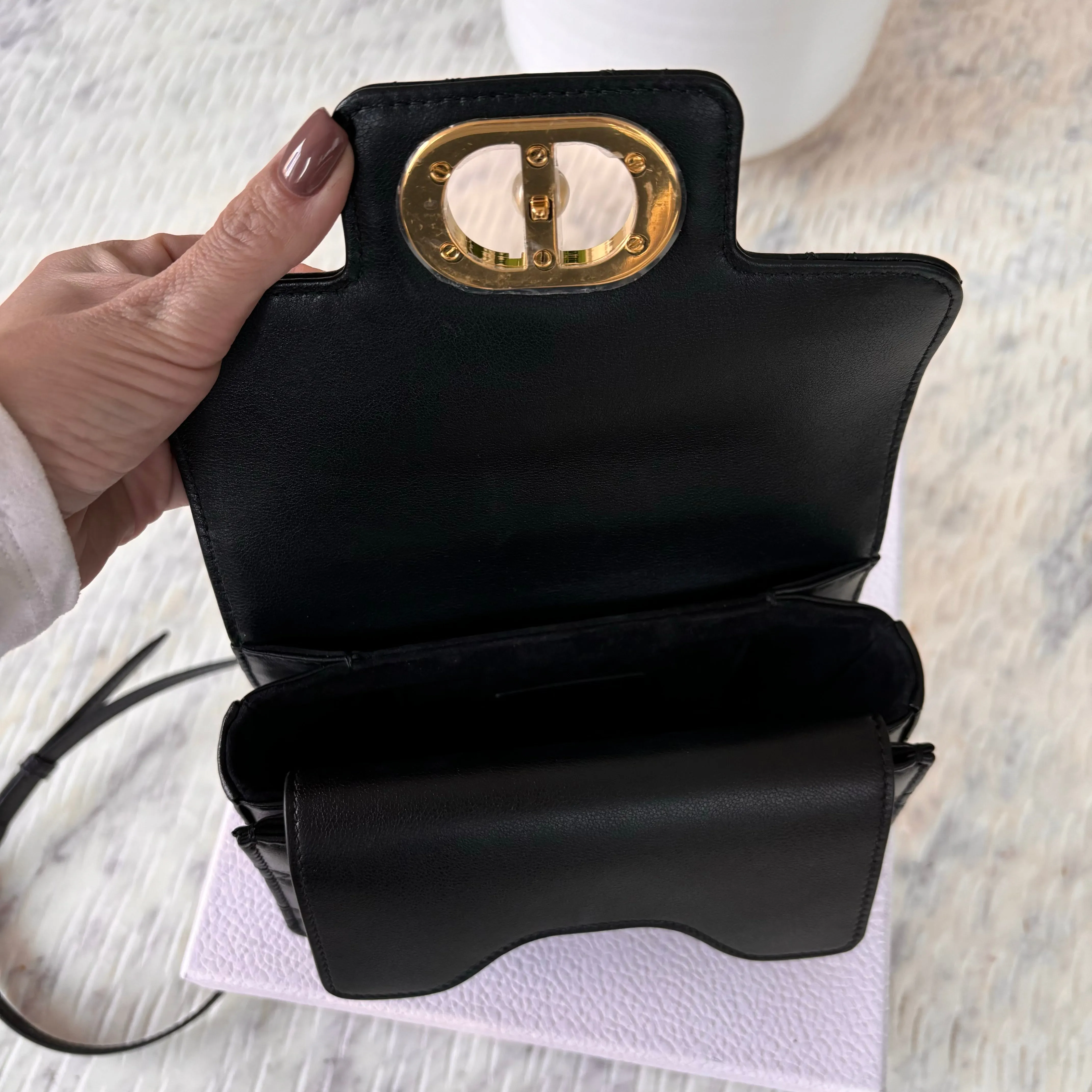Dior Mini Dior Jolie Top Handle Bag Black