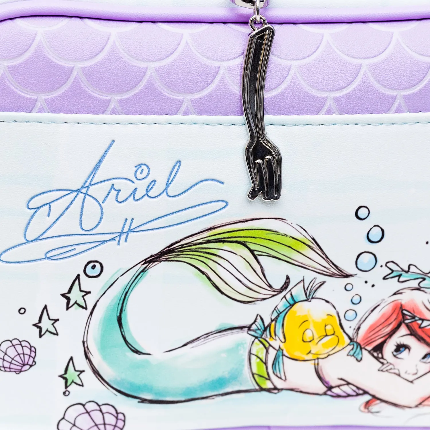 Disney Bag, Cross Body, The Little Mermaid Ariel Sebastian and Flounder Poses, Vegan Leather